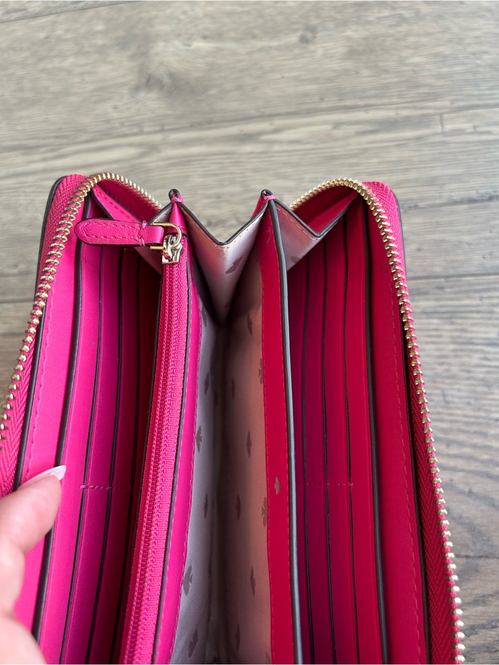 kate spade Fuschia Zip-Around Leather Wallet - Picture 8 of 8